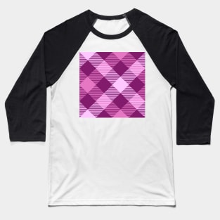 Magenta Plaid Baseball T-Shirt